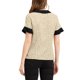 thumbnail image 3 of INSPIRAR CHIC Blusas de Manga Corta con Cuello de Muñeca en Contraste de Lunares para Mujeres M Albaricoque Negro, 3 of 6