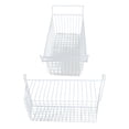 thumbnail image 1 of Freezer Organizer Bins Sturdy Steel Wire Large Capacity Strong Load Bearing Basket, 2Pcs with Handles for Fridge Closet Countertops, 1 of 7