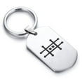 thumbnail image 1 of Stainless Steel Zinc Alchemy Symbol Dog Tag Keychain Circle Ring, 1 of 2