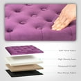 thumbnail image 4 of VibrantEcho Storage Ottoman Cube Velvet Tufted Folding Ottomans with Lid, Footstool Rest Padded Seat for Bedroom (Purple, Medium), 4 of 14