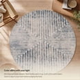 thumbnail image 6 of GLN Rugs Ephesus - Contemporary, Machine Washable Area Rug 5'3" Round Turkish Beige/Gray Home Carpet, 6 of 9