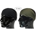 thumbnail image 2 of Diademas para hombres y mujeres: bandas para el sudor para hombres y bandas deportivas que absorben la humedad, bandas para el sudor para correr, hacer cross training, hacer yoga y andar en, 2 of 6