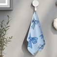 thumbnail image 2 of ZFLMY Bows Blue Pattern Soft Bath Towel, Modern Decorative Tea Towels, Microfiber Hand Towel for Kitchens, Bathrooms, Showers 29.5x13.8 Inches 29.5x13.8in, 2 of 6
