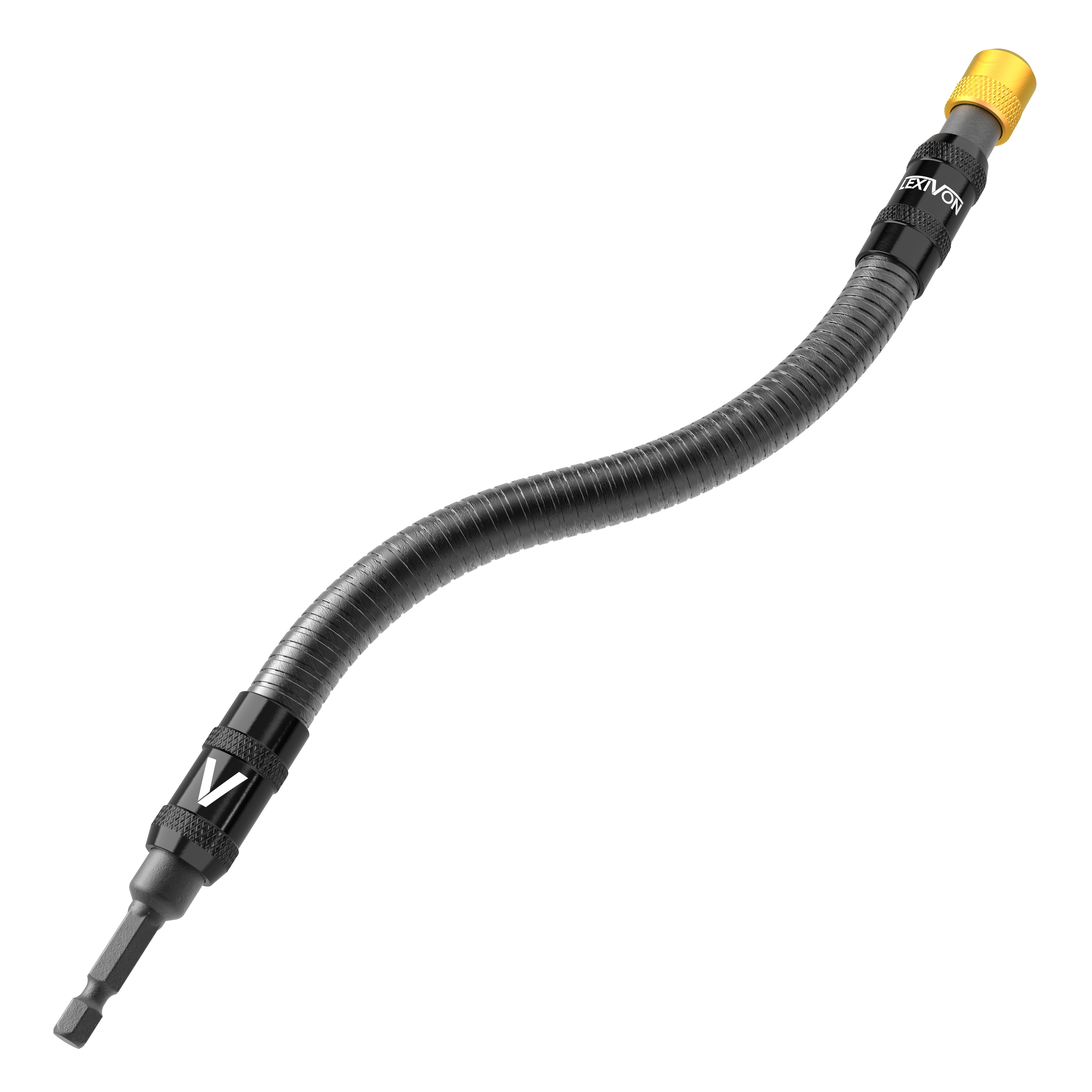 LEXIVON Drill Bit Holder, 12-Inch Flexible Extension, Quick