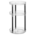 thumbnail image 4 of mDesign Spinning 3-Tier Lazy Susan 360 Makeup Organizer Tower, Clear/Matte Black, 4 of 4