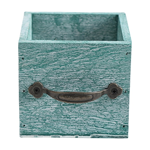UYUH Set of Vintage Wooden Flower Pot Arrangement Holders, Decorative Garden Planters for Artificial or Dried Flowers, Perfect for Home, Office, and Outdoor Tabletops