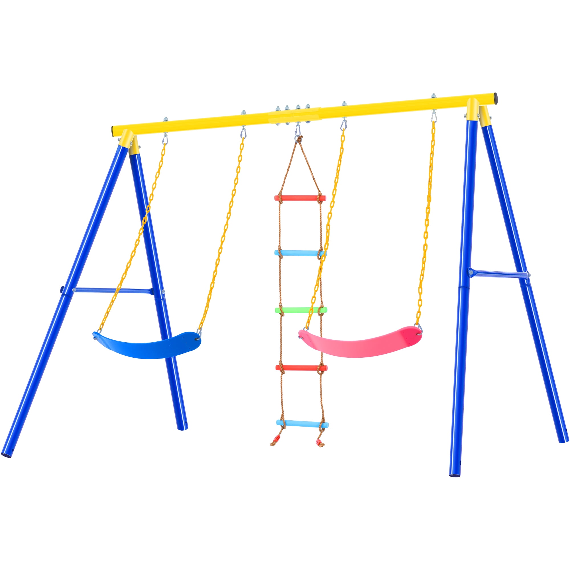 Swing Set for Toddlers, Seizeen 3 in 1 Kids Swing Set Combo with 2