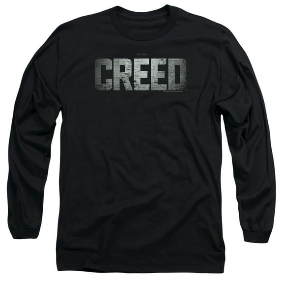 Creed Logo Long Sleeve Adult 18/1 T-Shirt Black