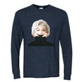 thumbnail image 2 of Wild Bobby, Hip Marilyn Monroe Portrait Classic Beauty Pose, Famous People, Men Long Sleeve Shirt, Vintage Heather Navy, X-Large, 2 of 4