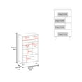 thumbnail image 6 of Xukmct 40.6" Tall 6 Tiers Wood Bookcase Bookshelf for Living Room, Office, White, 6 of 7