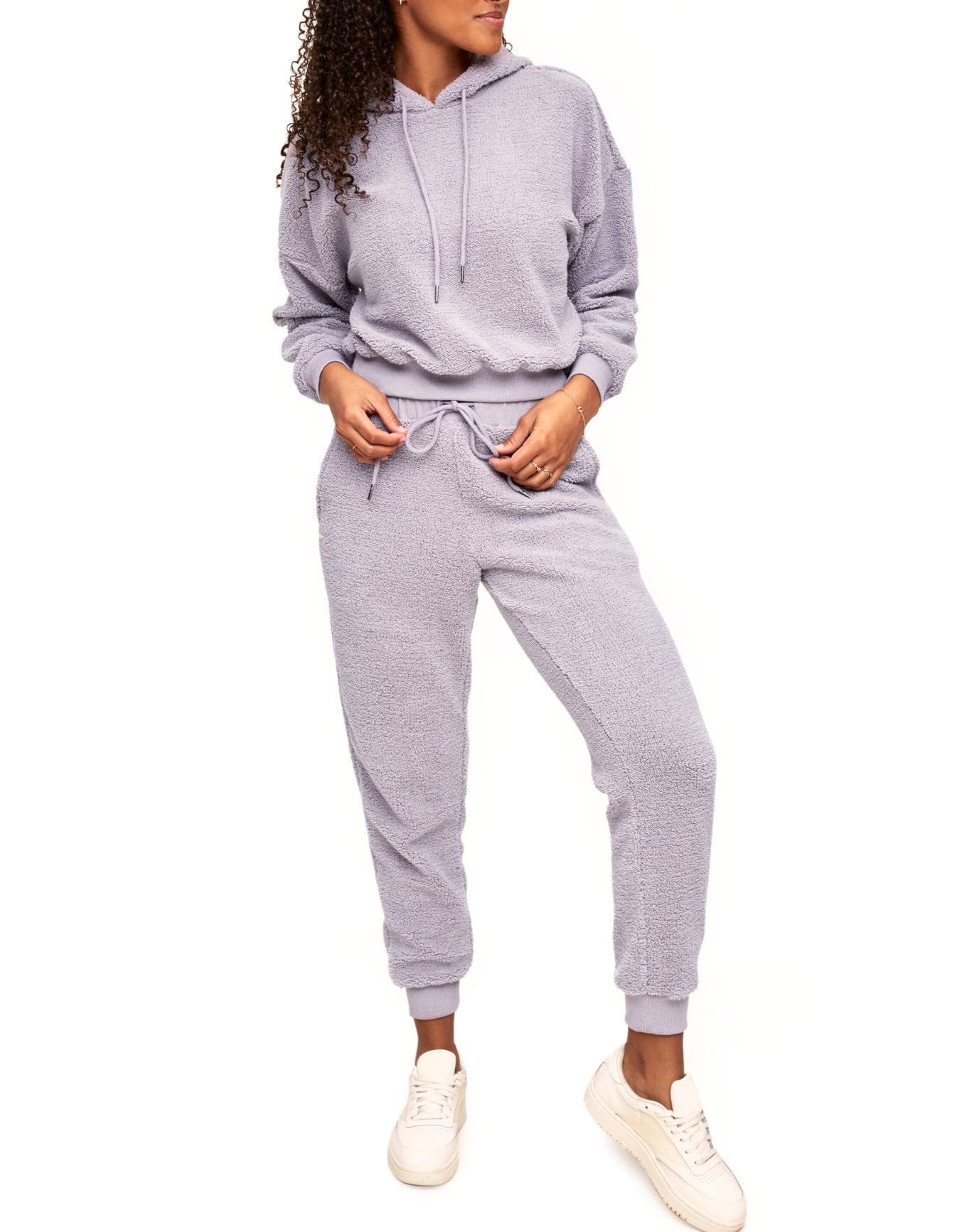 Adore Me Dorothea Sherpa Sweatshirt & Pant Set Women's Plus and Regular