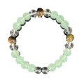 thumbnail image 2 of Pulsera de Cristal Ojo de Tigre Piedra Cristal Verde Piedra Cristal Blanco Hecho a Mano Línea Elástica Pulsera de Moda, 2 of 6