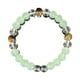 thumbnail image 2 of Pulsera de Cristal Ojo de Tigre Piedra Cristal Verde Piedra Cristal Blanco Hecho a Mano Línea Elástica Pulsera de Moda, 2 of 6