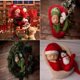 thumbnail image 2 of Dvotinst-Accesorios de fotografía para bebé recién nacido, conjunto de 2 piezas de gorro de Papá Noel, color verde y rojo, para sesión de fotos en estudio, 2 of 4