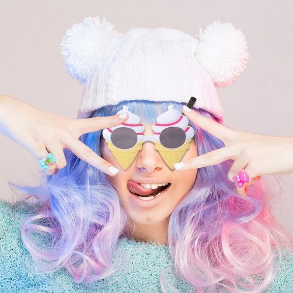 COSMOBETTY Kids Party Glasses Funny Glasses Props in Assorted Color for Family Friends 2 Pairs