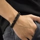 thumbnail image 2 of Pulsera con forma de ojo de tigre para hombre, pulsera de piel sintética trenzada, 2 of 2