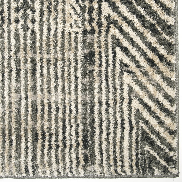 Orian Ironstone 5'3" X 7'6" Moonlight Stripes Area Rug
