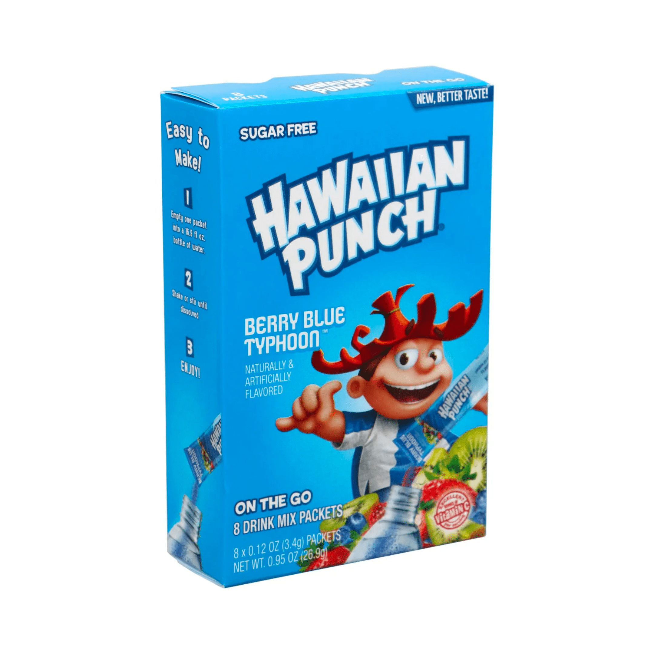 Hawaiian Punch Berry Blue Typhoon Sugar Free Powdermix Drink Mix (8-ct., 12-pack)