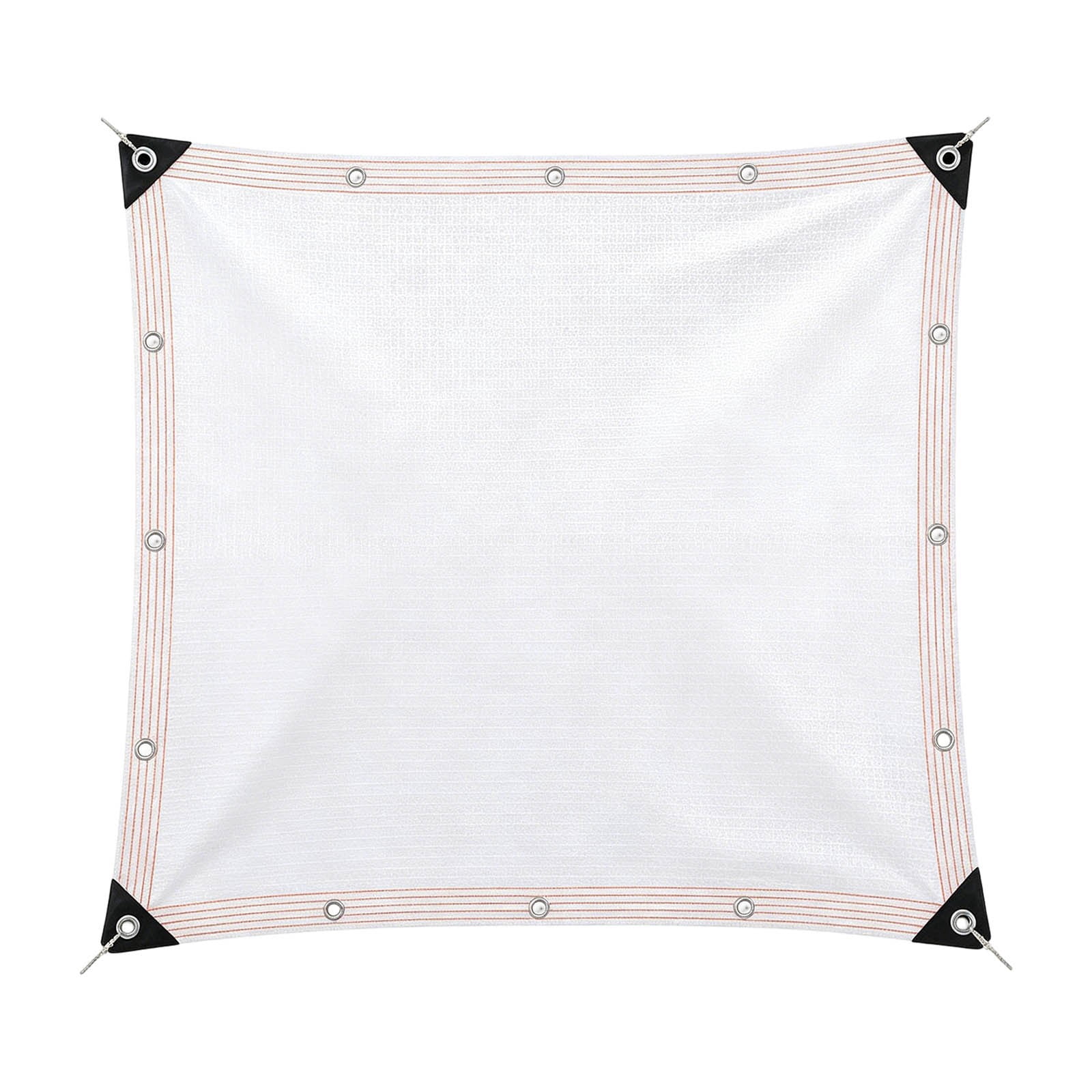 50% White Shade Cloth with Grommets, HDPE Shade Net for Garden, Greenhouse Mesh Tarp Water Permeable, Sunblock Cover for Patio Vegetable Bed Dog Kennel Coop(6x16ft)