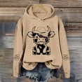 thumbnail image 2 of Womens Christmas Hoodies Graphic Xmas Cow Print Long Sleeve Fashion Hooded Sweatshirts Trendy Casual Pullover, 2 of 4