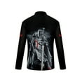 thumbnail image 2 of Mens Sport Gym T Shirts Y2K Long Sleeve Tee Tops for Mens Boat Neck 3D Digital Print Camo Summer Spring Shirts Sales Clearance Black 3XL, 2 of 6