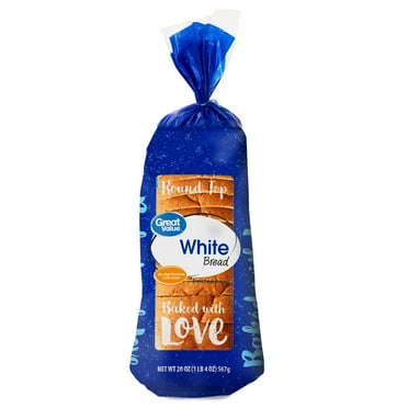 Great Value White Round Top Bread Loaf, 20 oz