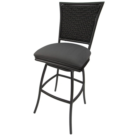 Outdoor Patio Extra Tall Spectator Swivel Armless Bar Stool 35" - Erin