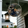 thumbnail image 6 of BNNG Halloween Ghost Stained Glass Suncatcher Hand Painted Window Hangings Suncatcher Halloween Goth Decoration for Home, Office, Kitchen, Living Room, Wall (Witch,8" Diameter), 6 of 6