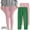 Green, variant on 3-12 Years Kids Girls 2 PCS Leggings Stretchy Tights Lycra Compression Pants Comfortable Softness Breathable Pantyhose
