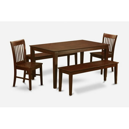 CANO5C-MAH-W 5 PC Kitchen table set-Dinette table and 4 kitchen chairs