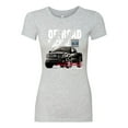 thumbnail image 2 of Wild Bobby, Ford Offroad Machine Classic Built Tough 4x4 Off Road, Cars and Trucks, Women Slim Fit Junior Tee, Heather Grey, Medium, 2 of 4