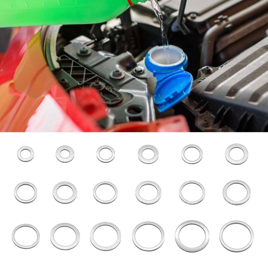 Geemin Complete 580pcs Aluminum Washer set Resistant Washers with Storage Box for Automotive & Equipment Maintenance