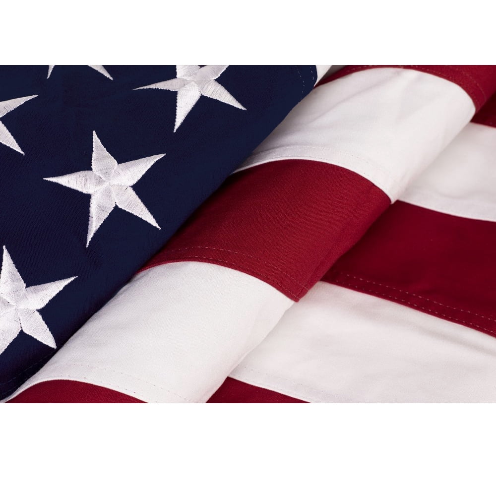 Anley Memorial Flag American US Flag 5x9.5 Ft Cotton For Veteran - USA Burial Casket Flags (Flag not Pre-Folded)