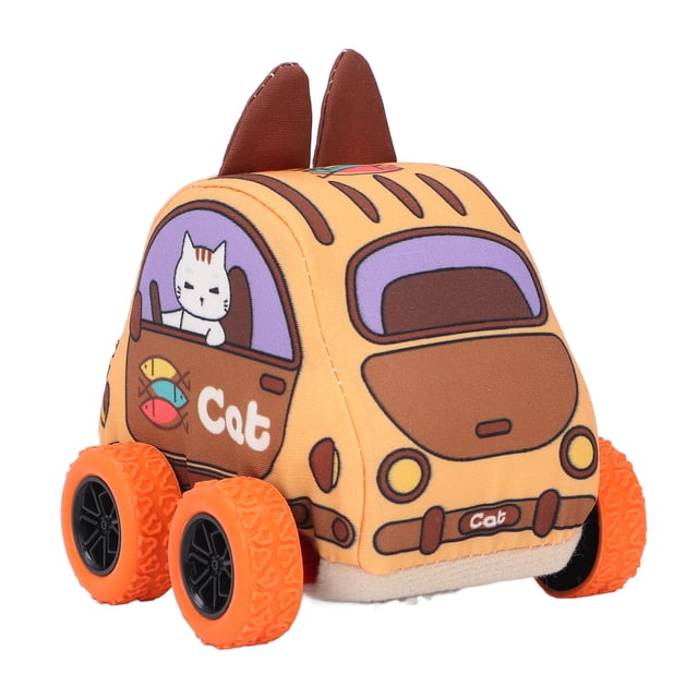 Los Niños Tiran Hacia Atrás El Del Vehículo, Juguete Suave Del Vehículo Del Bebé De La Tela De Dibujos Animados Tiran Hacia Atrás Los Juguetes Del Coche Para Los