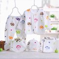 thumbnail image 4 of Paguaki Newborn Layette Gift Sets Unisex Baby Clothes 5 Piece Layette Sets Long Sleeve Tops+Hat+Pants+Bib Cotton Newborn Clothes Gift Set, 4 of 4