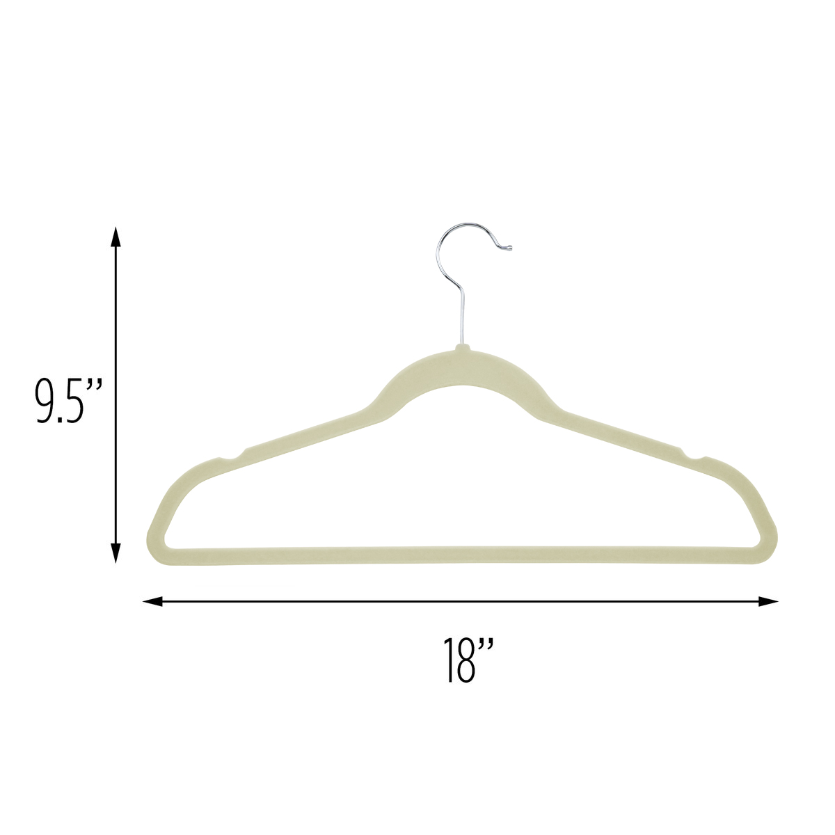 Honey-Can-Do Velvet Slim-Profile Suit Hangers, 20-Pack, White - image 5 of 6