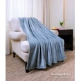 thumbnail image 2 of Brooklyn Jax Solid Plush Fleece Twin Blanket, Grey color, 2 of 7