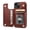 Brown, variant on Leather Case with Flip Back Wallet For iPhone 15 Plus