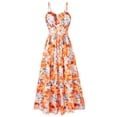 thumbnail image 1 of Vestido maxi largo de verano con estampado floral para mujer GRACE KARIN, 1 of 7