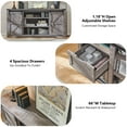 thumbnail image 3 of T4TREAM Farmhouse TV Stand with 4 Drawer for TVs up to 75", Farmhouse Entertainment Center with Adjustable Shelves & Barn Door, Gray, 3 of 8