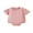 Pink, variant on Infant Baby Boys Girls Summer Romper 0 3 6 12 18 Months Solid Color Short Sleeve Round Neck Newborn Bodysuit