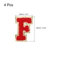 thumbnail image 2 of Uxcell 4Pcs Chenille Letter Patches Iron on Letter Patches Red F Alphabet Decorative Repair Embroidered Patches, 2 of 6