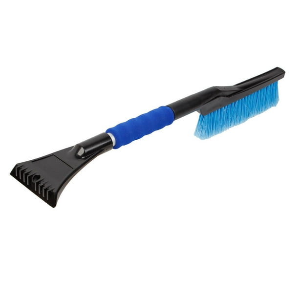 24" Vehicle Car Snow Brush Ice Scraper w Anti-slip Grip Black Blue