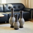 thumbnail image 3 of Modern Design PVC Floor Vase Set - Durable Tall Flower Stands for Home Decor, 3-Piece Artificial Plant Holder, Stylish Standalone Decor, 3 of 9