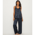 thumbnail image 3 of Women's PJ Harlow Laura Laura Satin Racerback Tank (Navy L), 3 of 4