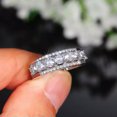 thumbnail image 4 of EOEMY 925 Silver Ring Crystal Zircon Ring Women Men Wedding Jewelry Size 6-10-8, 4 of 5