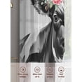 thumbnail image 5 of Floral Cow Sheer Curtains 2 Panels Set Country Farm Watercolor Black White Cow Colorful Flowers Sheer Window Curtains Light Filtering Rod Pocket Voile Drapes for Bedroom Living Room 52"X84", 5 of 8