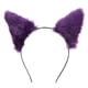 thumbnail image 1 of FELTECHELECTR Diadema de peluche con orejas de dibujos animados, accesorio para el cabello para mujeres y niñas, para fiestas, color violeta, 1 of 6