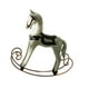 thumbnail image 4 of Figura de escritorio Caballo mecedor de madera Estatua de animal coleccionable Adorno de escritorio Gris, 4 of 9