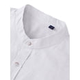 thumbnail image 2 of Youclos Men's Cotton Linen Long Sleeve Button Down Shirt, Casual Regular Fit, 2 of 6
